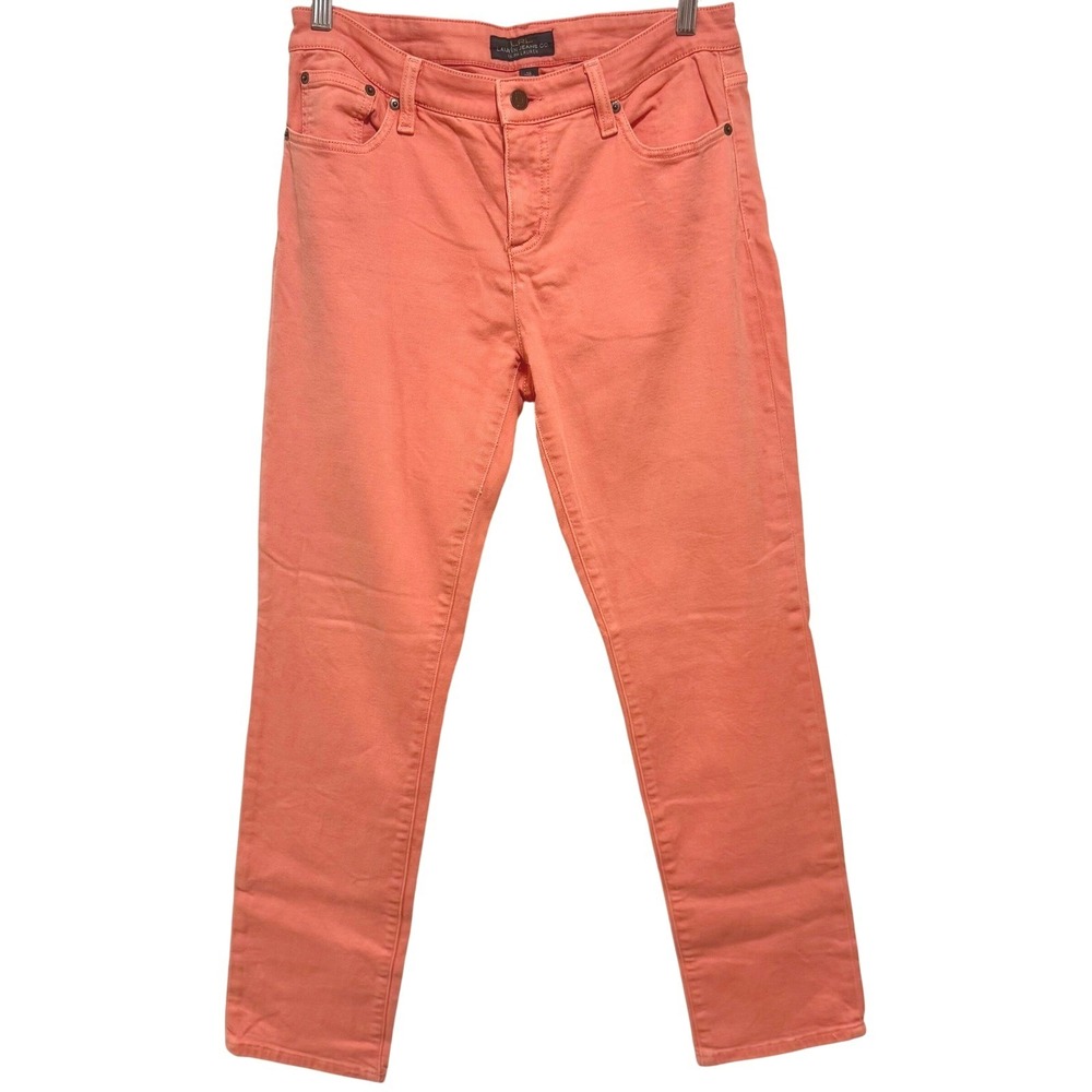 Lauren Ralph Lauren Jeans Womens 10 Coral Orange Straight Leg Pants LRL